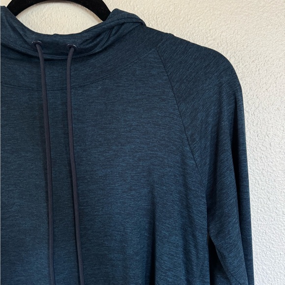 Athleta Blue Hooded Long Sleeve Top, Size Small - Picture 3 of 4